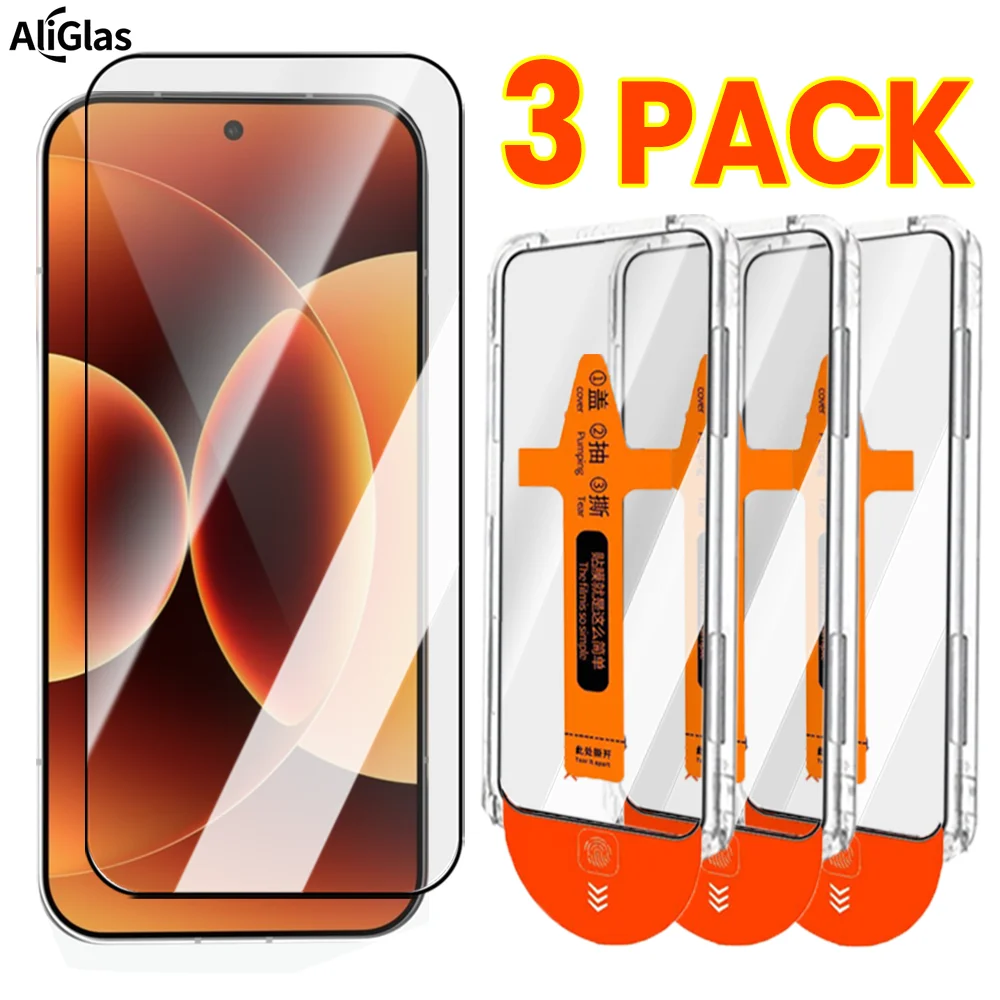 3 Stück gehärtetes Glas, einfach zu installierender Displayschutz für Xiaomi 17 Pro Max 17 Pro, kratzfeste Schutzfolien für Xiaomi 17 Ultra