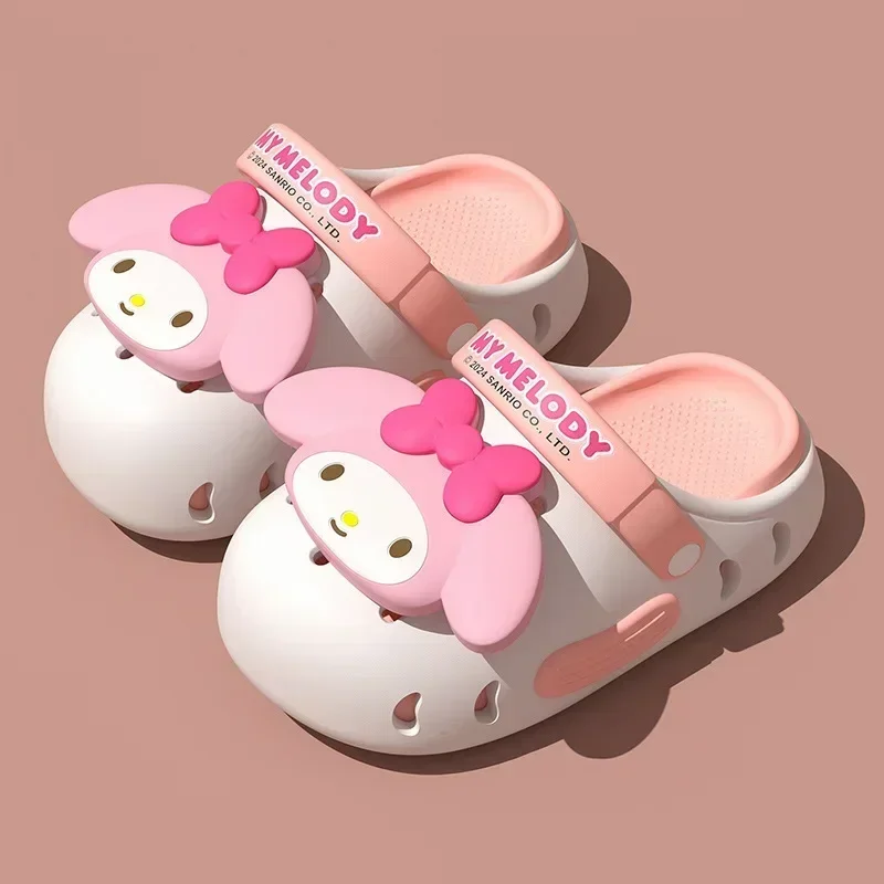 سانريو حذاء كاجوال مشوا لأول مرة كورومي شباشب أطفال صيفية للبنات شباشب داخلية مانعة للانزلاق صنادل هالو كيتي للأولاد