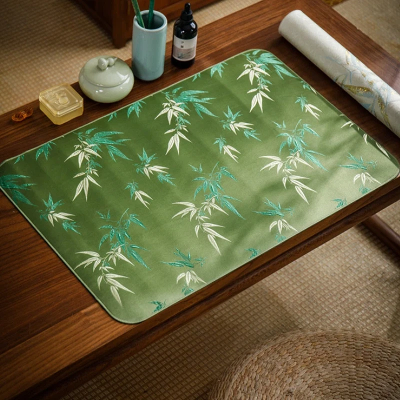 Chinese Mat Thickened Felt Pad for Calligraphy and Painting Exquisitely Calligraphy Mat with Creative Painted Designs Study Tool