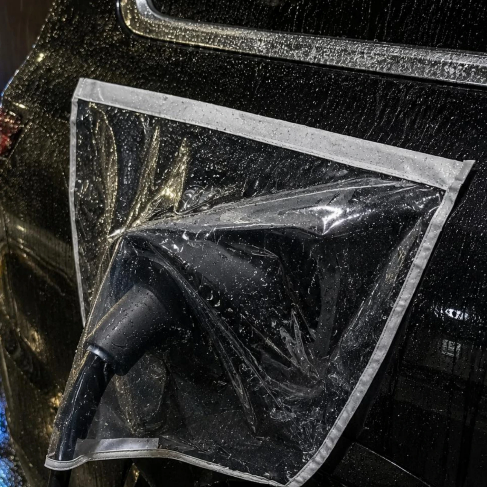 Electric Vehicle Charge Port Rain Cover Plastic Electric Vehicle Charging Port Cover Vehicle Accessory Reinforced Edging Easy To