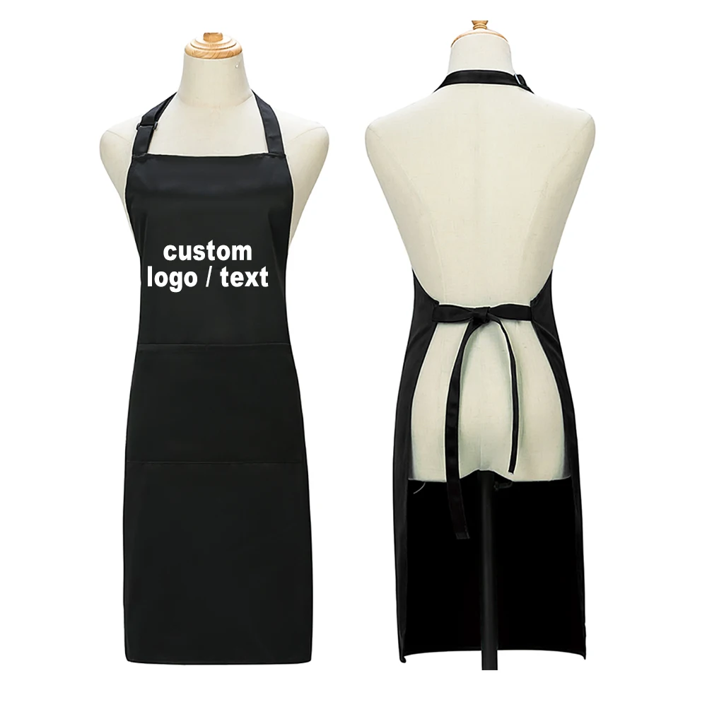 Men\'s Women\'s Waiter Apron Uniform Kitchen Cooking Garden Repair Sleeveless Cloth Bib Bar Milk Tea Coffee Master Pinafore Custom