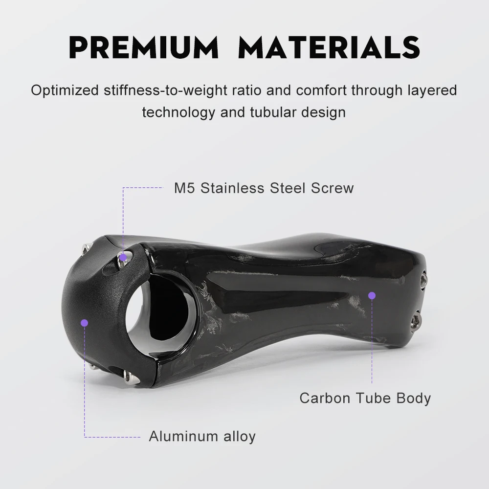 TOSEEK الكربون Stem12Degree دراجة هوائية جبلية الجذعية 31.8 مللي متر دراجة المقود ينبع 70/80/90/100/110/120/130 مللي متر أسود لمعان دراجة جزء #4