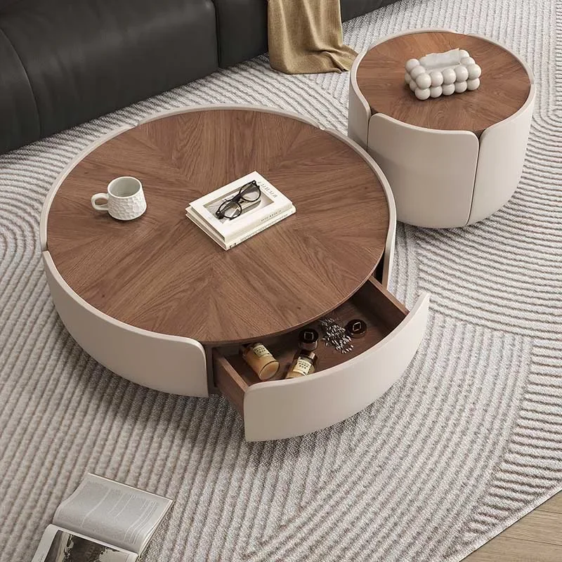

Aesthetic Simple Coffee Table Luxury Round Unique Design Coffee Table Living Room Floor Luxury Couchtisch Postmodern Furniture
