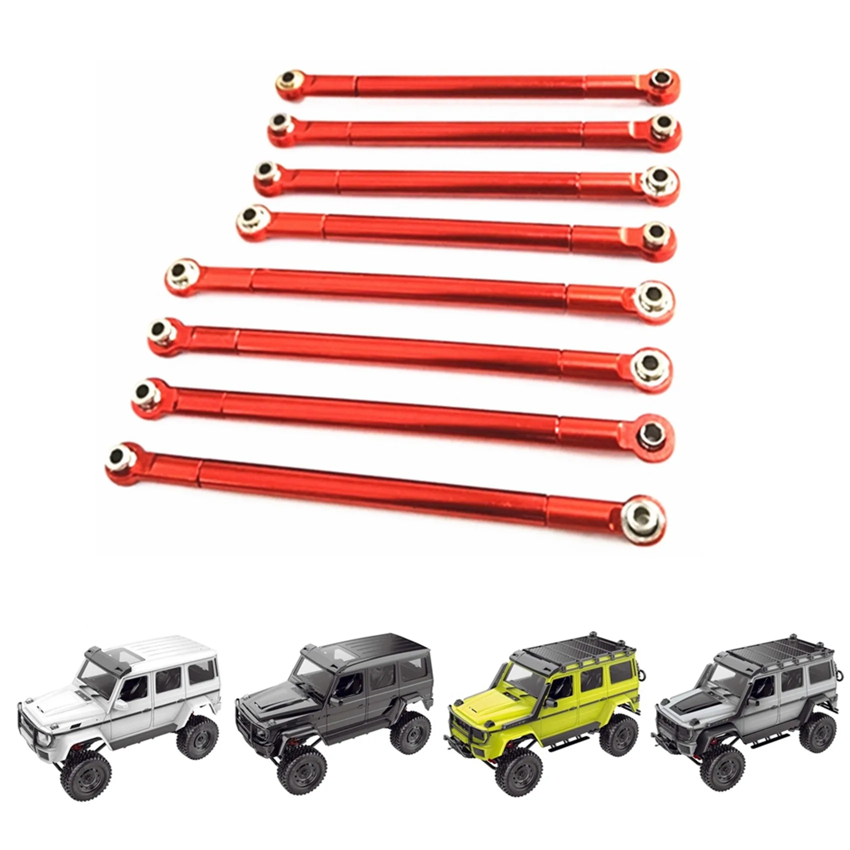 

BEDW-For MN86S MN86 MN86KS MN86K MN G500 Upgrade Parts 16PCS Metal Pull Rod Link Rod Linkage 1/12 RC Car Accessories,Titanium
