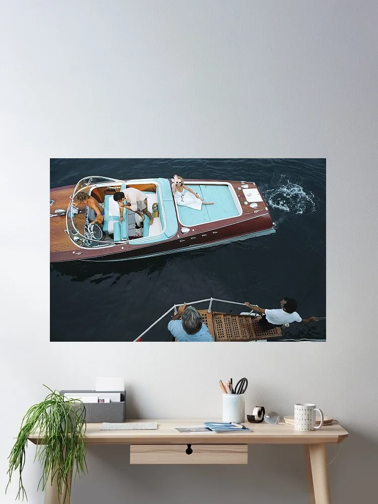 Slim Aarons Monte Carlo, Print Art Canvas Poster, For Living Room Decor, Home Wall Picture