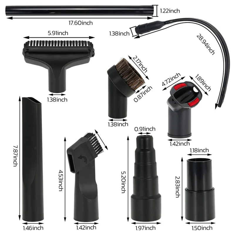 Top-rHousehold Cleaning Stofzuigeropzetstukken voor Shop Vac Universele vacuümslangadapters Flexibele spleet