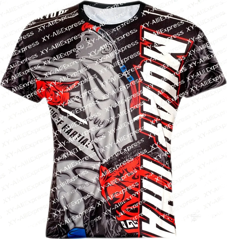 Muay Thai Boxing Fighter Graphic T-Shirt, Quick-Dry and Breathable, Boxing Art Print, Kickboxing, MMA, Martial Arts, and Fitness