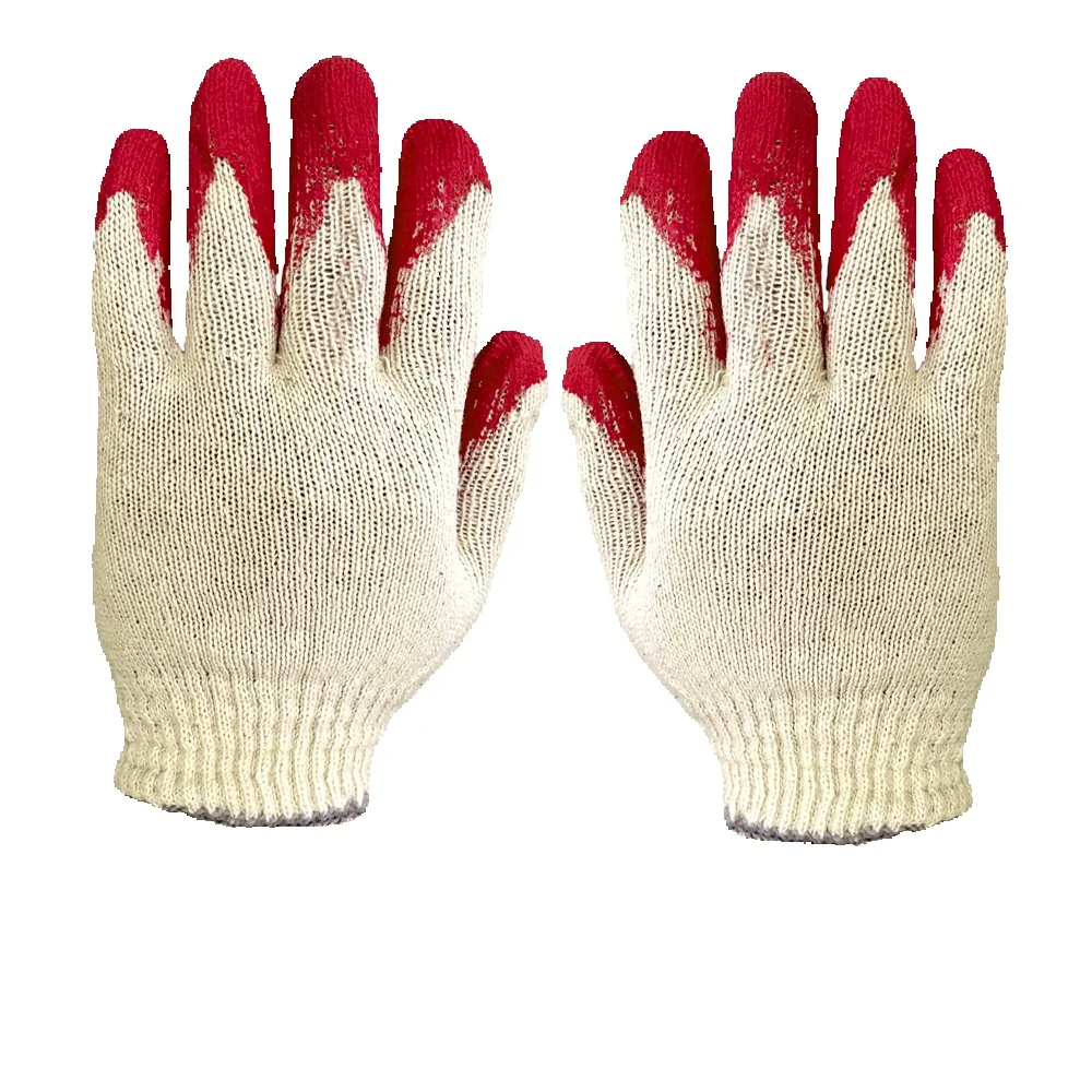 100 pairs of semi-coated cotton gloves for work neck gloves