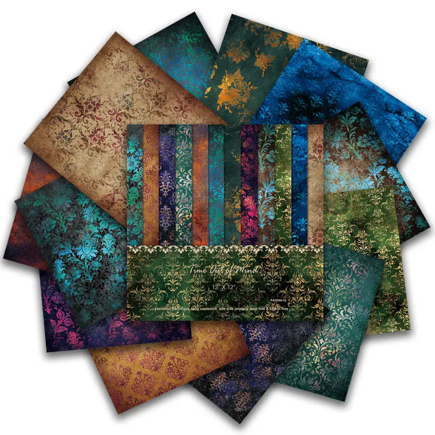 12 Sheet Scrapbook Paper 30x30cm, 12 Inch Scrapbooking Planner Paper Pad Cardstock Card Making DIY Art Craft Decoration