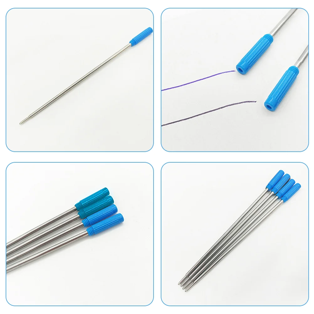 20Pcs Metal Ballpoint Pen Refills 115mm Fine Point Ink Smooth Writing Compatible Cross Pens General Use Writing