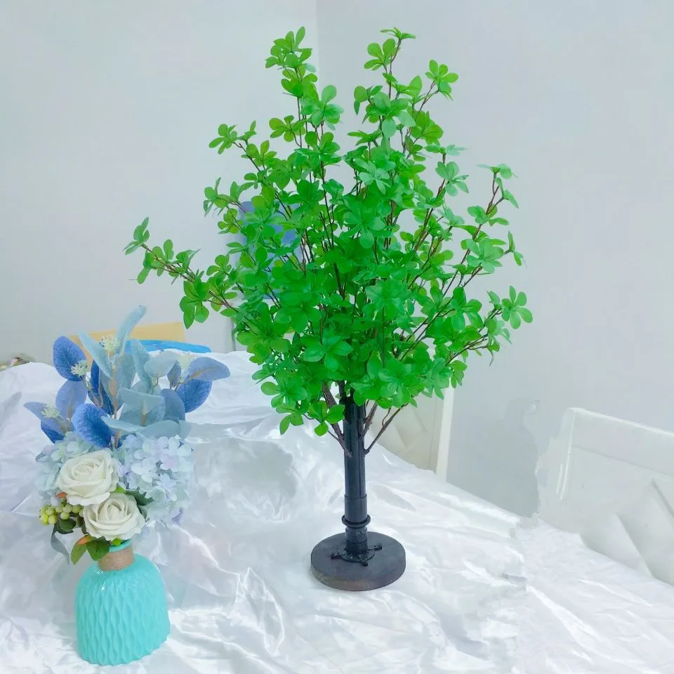 1PCS Artificial Green Wishing Tree Landscaping Plant Potting For Home Table Ornament Holiday Party Wedding DIY Decoration