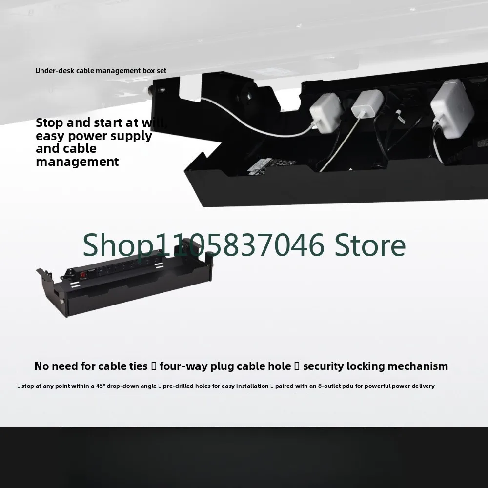 The lifting table is equipped with a cable management module and a large capacity space PDU power supply