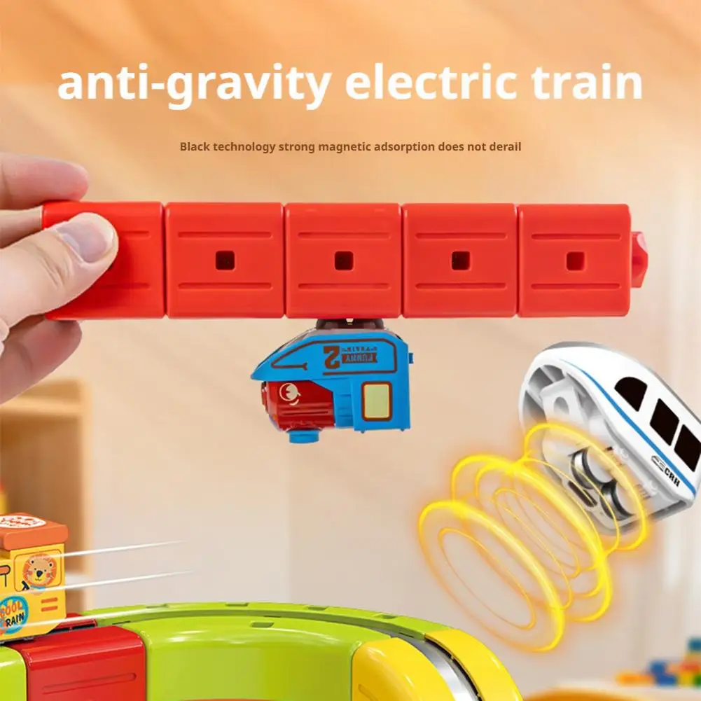 DIY Assembly Magic Track Train Building Block Multiple Shapes Kids STEM Educational Electronic Train Construction Tracks Toys