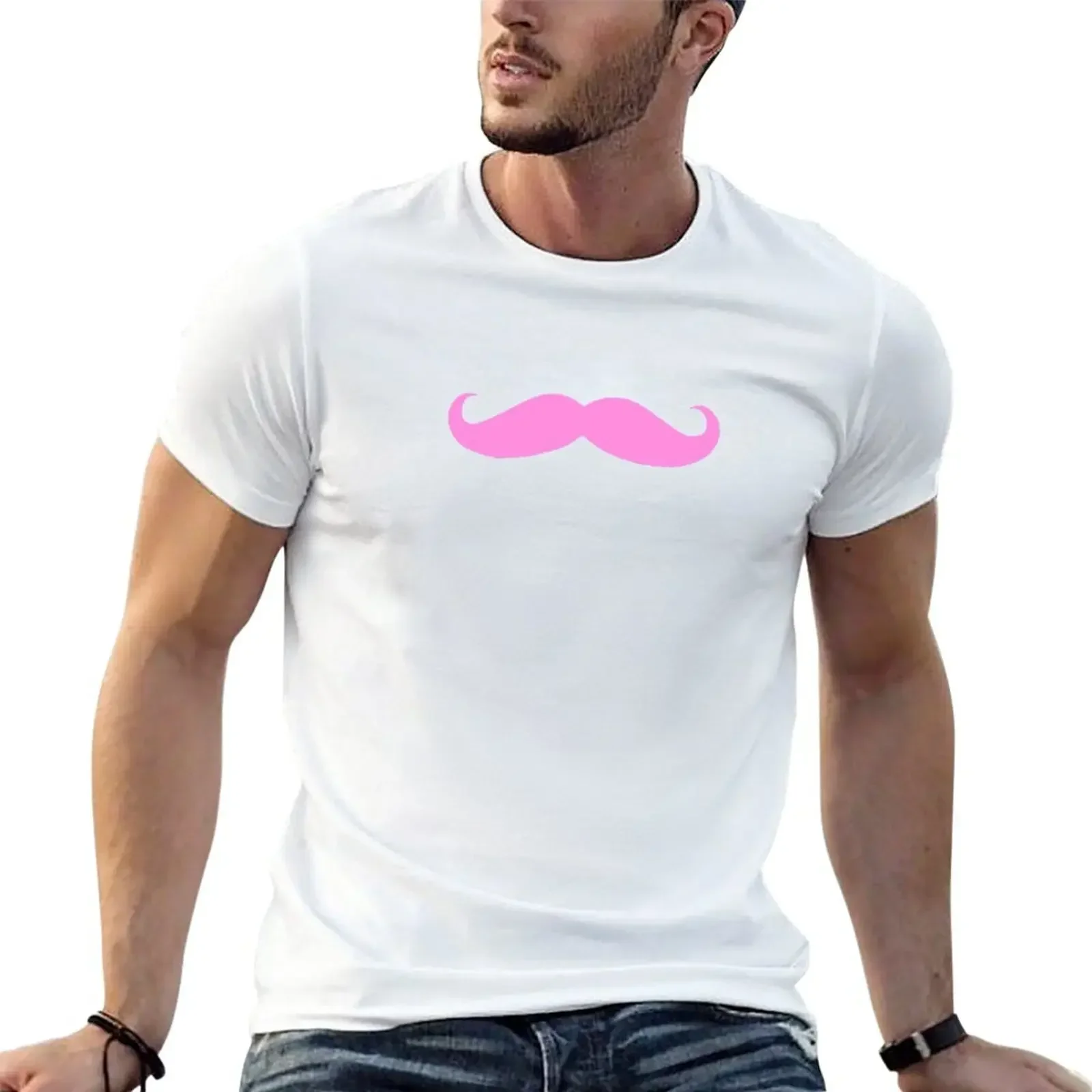 Markiplier pink mustache T-Shirt animal print shirt for boys custom t shirts design your own Anime t-shirt mens plain t shirts