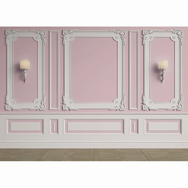 SHENGYONGBAO خلفيات الزينة مجوفة مع ألواح خشبية الأرضيات المعمارية التصوير خلفية SSD-08