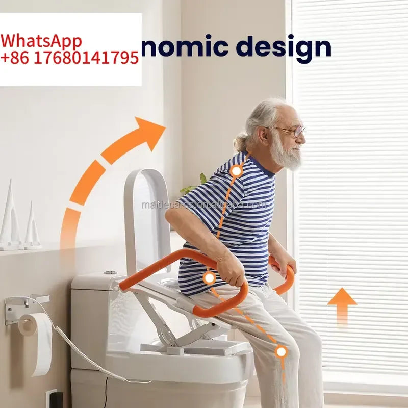New design height-increasing pad adjustable double motor toilet lifter for the elderly, suitable for bathroom electric toilet