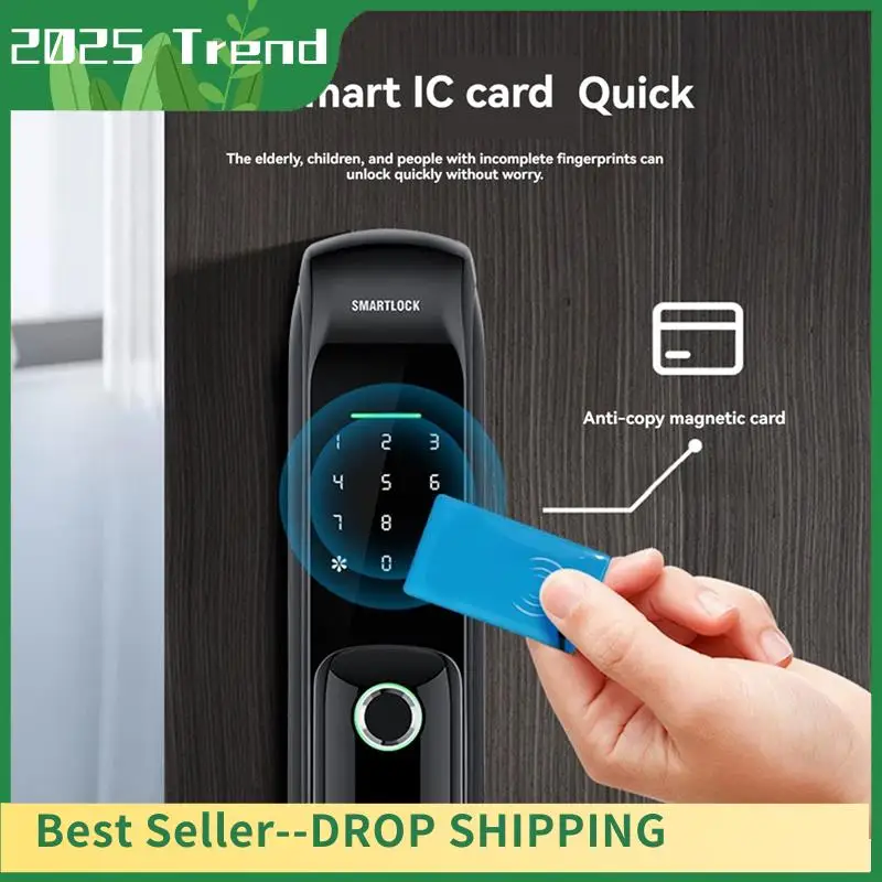 

Top Deals Tuya Smart Locks Fully Automatic Electronic Door Lock With Biometric Fingerprint Lock Rfid Card Password Key Unlock