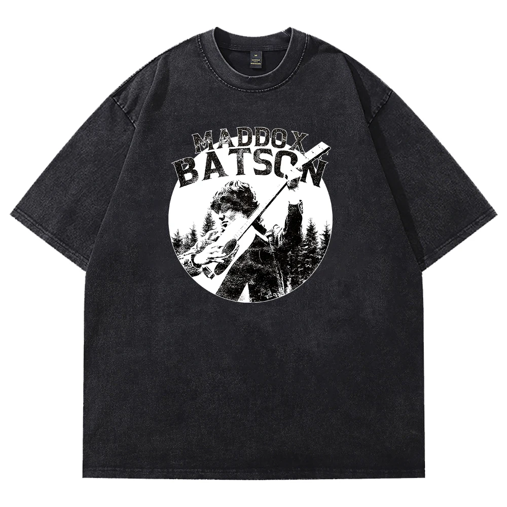 

Винтажная потертая футболка Maddox Batson 2025 Road To Indio Tour, хлопковая футболка с круглым вырезом и короткими рукавами для женщин и мужчин, уличная одежда, топы