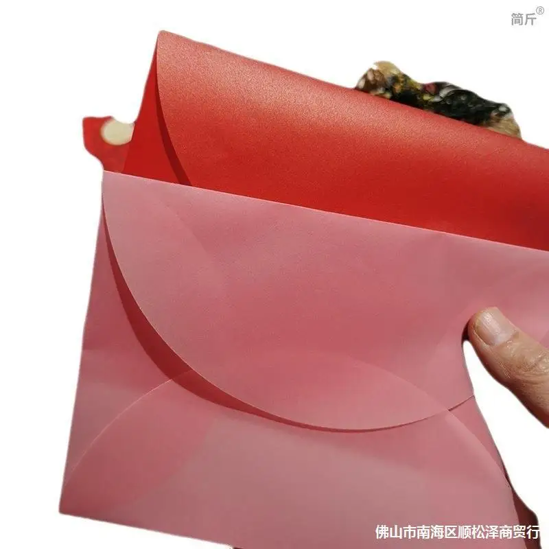 10pcs/batch color semi transparent sulfuric acid paper, butter paper, frosted envelope, pink red small envelope