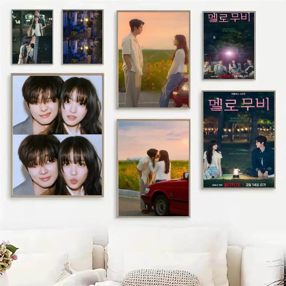 Korean TV series Melo Movie Painting Calligraphy HD Canvas Poster living room bedroom bar aesthetic decoration