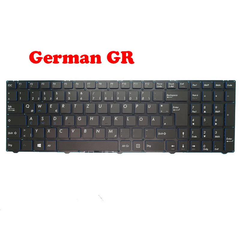 

Laptop GR/UK/BE Keyboard For Pegatron D15S V150062SK1 GR 0KN0-1B4GE11 0KN0-1B4UK11 0KN0-1B4BE11 Without frame New German