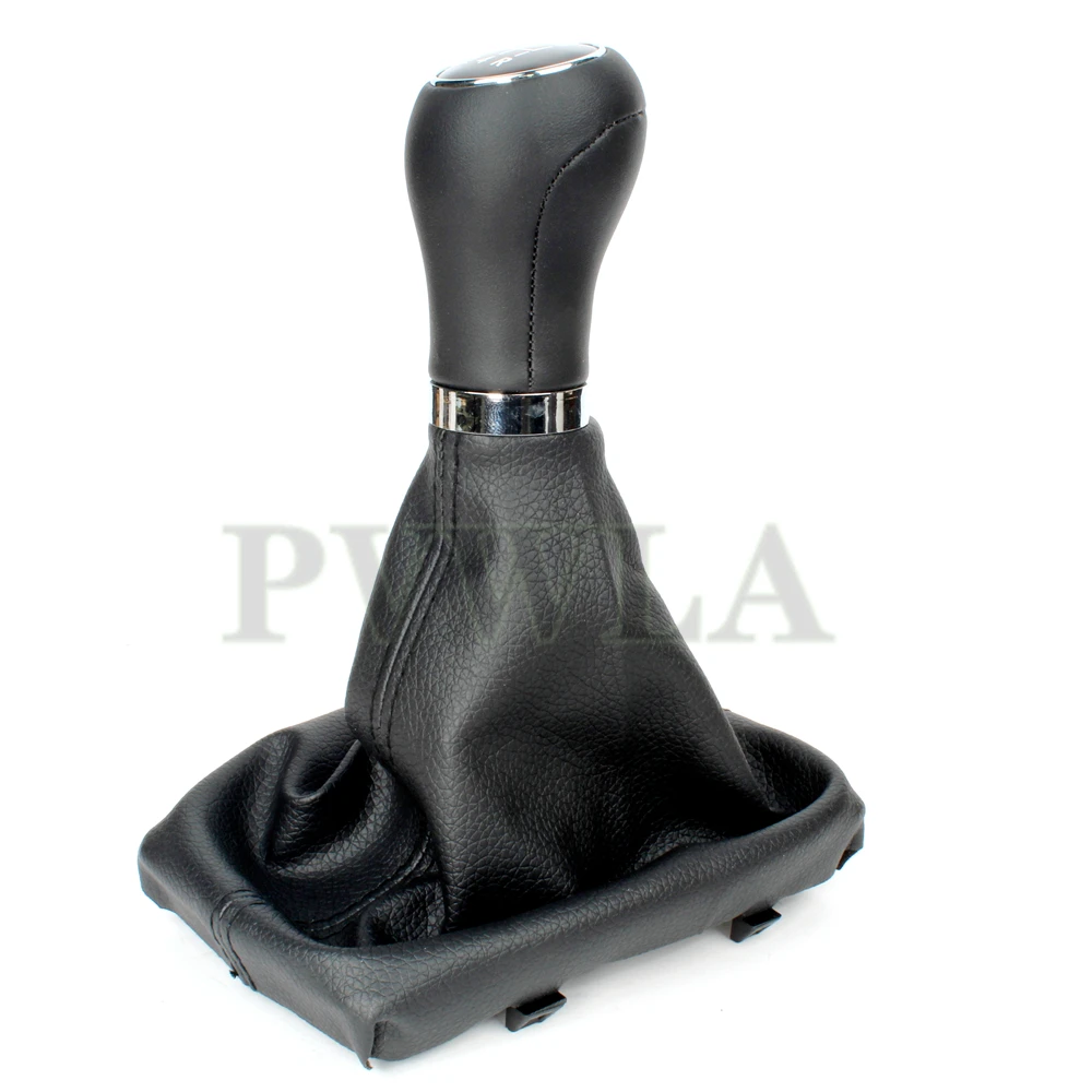 For Audi A4 B6 B7 2000 2001 2002 2003 2004 2005 2006 2007 2008 Car 5 /6 Speed Manual Stick Gear Shift Knob With PU Leather Boot