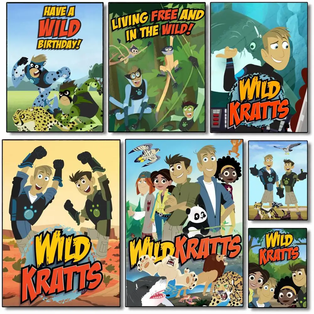 Wild Kratts Anime Poster Wall Art Painting For Home Room Decoration Bedroom Wall Decor Waterproof Posters