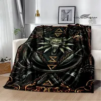 W-Witcher game Printing blanket Flange Warm blanket picnic blanket Home travel blanket bed linings Birthday Gift
