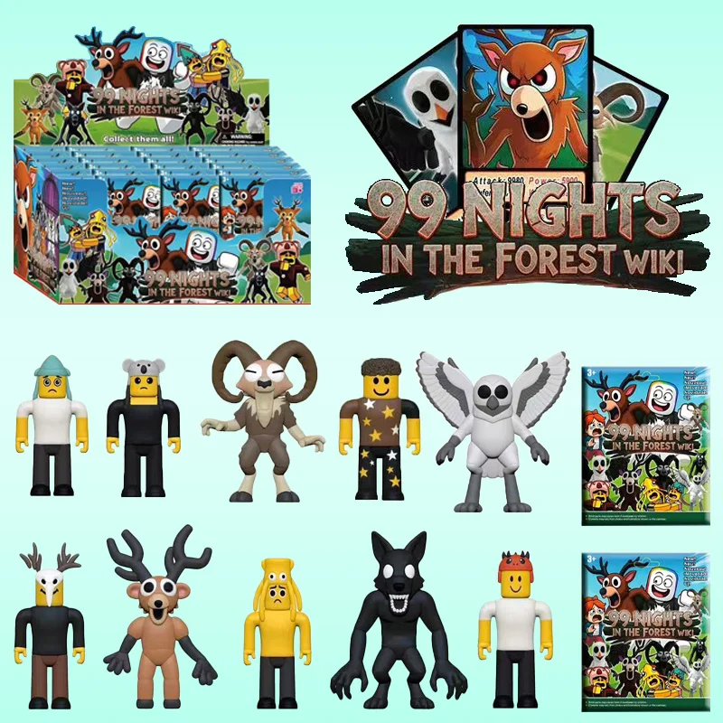 24個入り 99 Nights in The Forest ブラインドボックス フィギュア フィギュアーヌ フクロウ ヤギ オオカミ 鹿 99 Nights in The Forest フィギュア プラスチック製おもちゃ ギフト