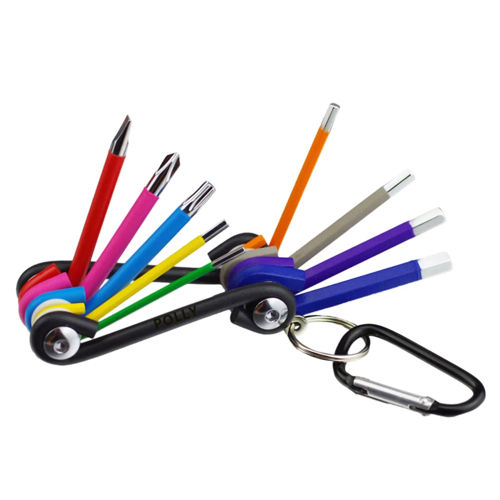 9Pcs Color Coded Ball-End Hex Allen Key 1.5mm-10mm L Wrench Set Torque Long Metric With Sleeve Hand Tools Bicycle Accessories