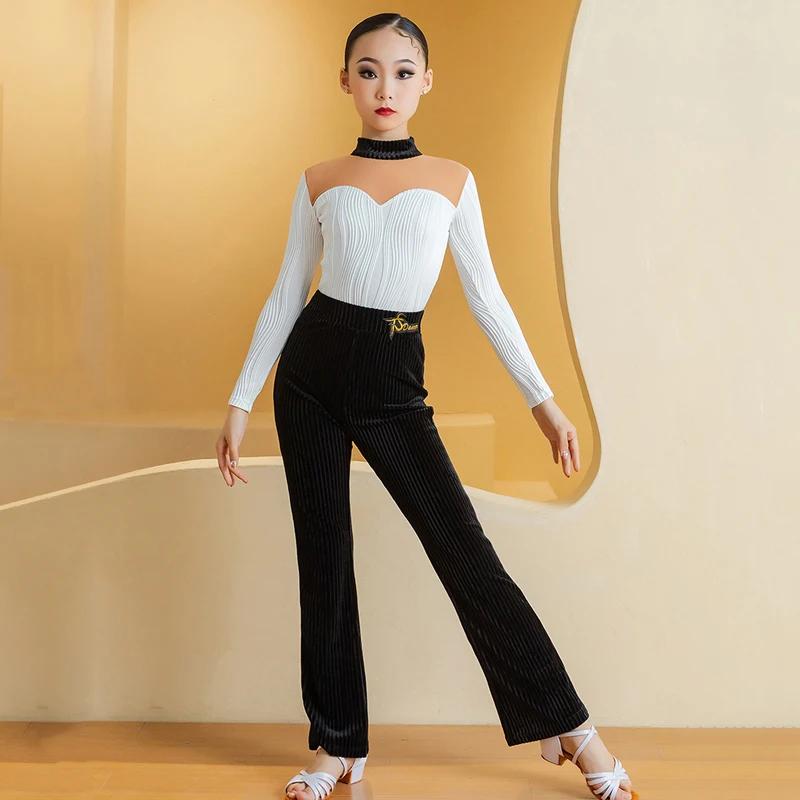 

Children'S Ballroom Dance Clothes For Girls Latin Dance Competition Costume Practice Suits Kids Modern Dancing Wear SL10910