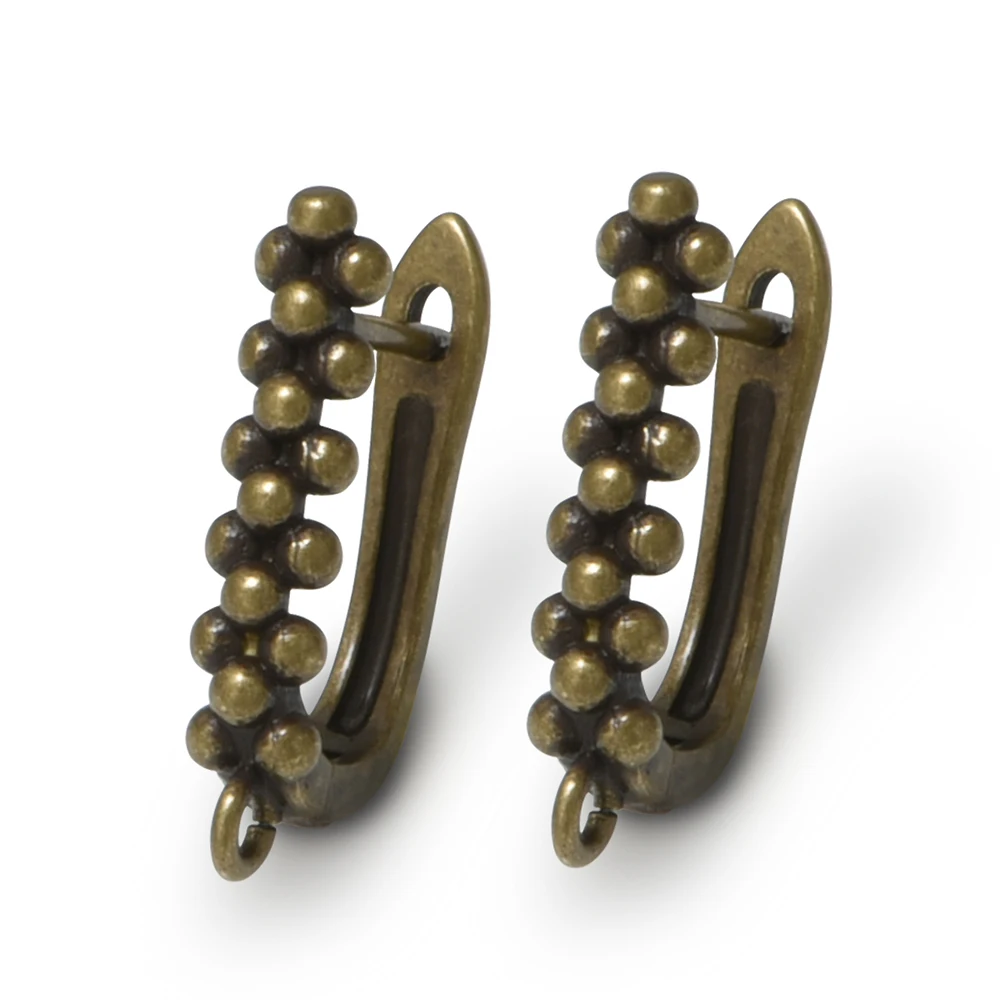 1 Pair New Earring Hooks Clasp Women Handmade DIY Jewelry Accessories  Brass Antique Bronze Smooth Earwire Fasteners image 5