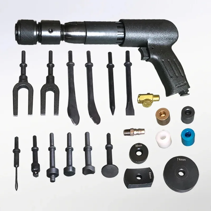 250 Type Pneumatic Concrete Breaker Ball Joint Auto Repair Tool Remover Flat Point Chisel Plane Air Hammer Kit