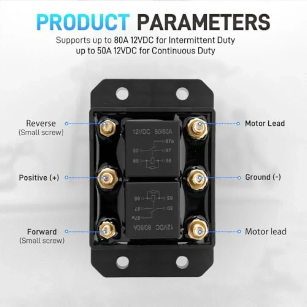 12V Forward And Reverse Relay Module Replace Part Numbers 5541100 And 24452 For Tarp Systems Winches And Snow Plows Single Coil