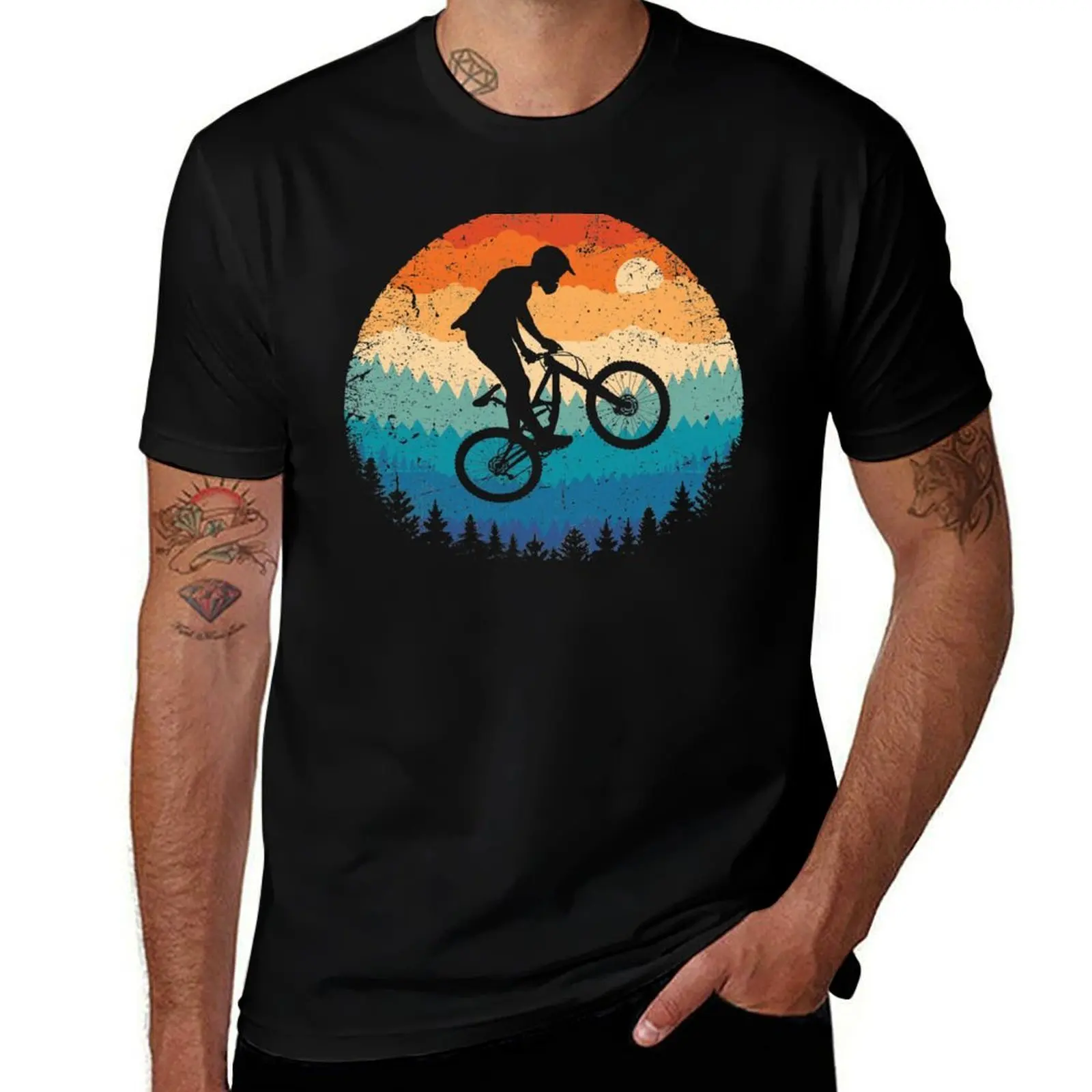 

Mountain Biking Retro T-Shirt printed t shirts for man man t shirts for men T-Shirt