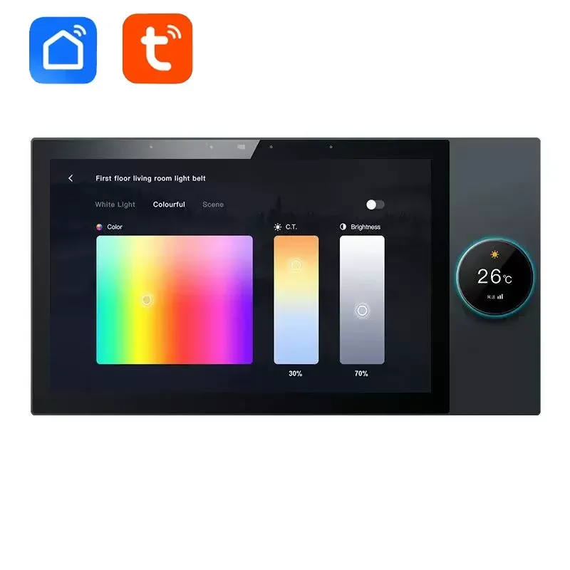 XZJ-10-inch Knob Painel de Controle com Wi-Fi BT, Switches Zigbee para Suíte Avançada e Controle de Dispositivos, Smart Gateway