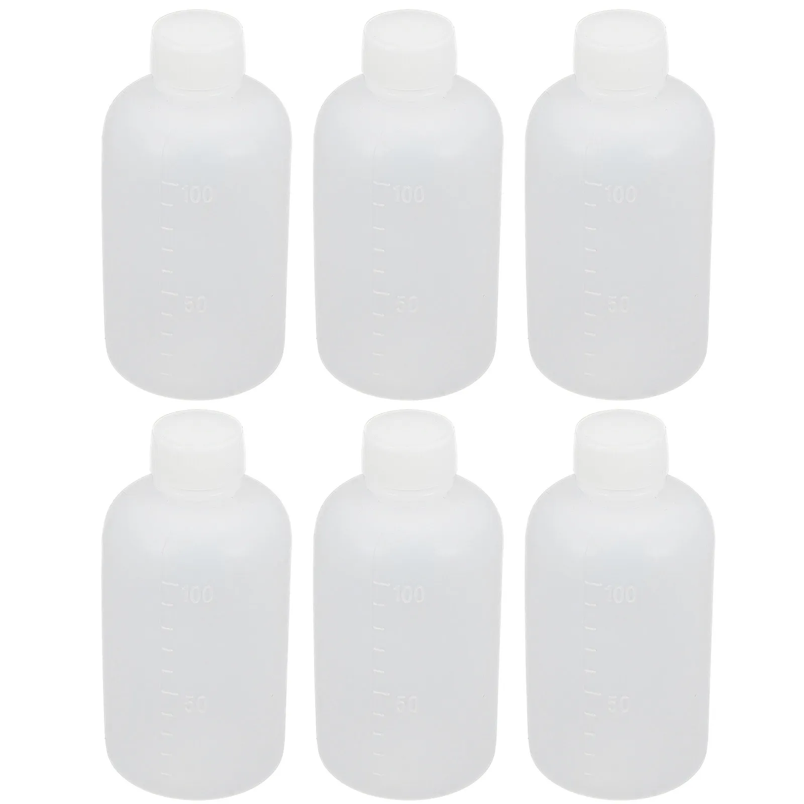 

6Pcs Laboratory Reagent Bottle 100Ml High Grade Pe Chemical Resistant Smooth Surface Scientific Sample Bottle for Industrial Use