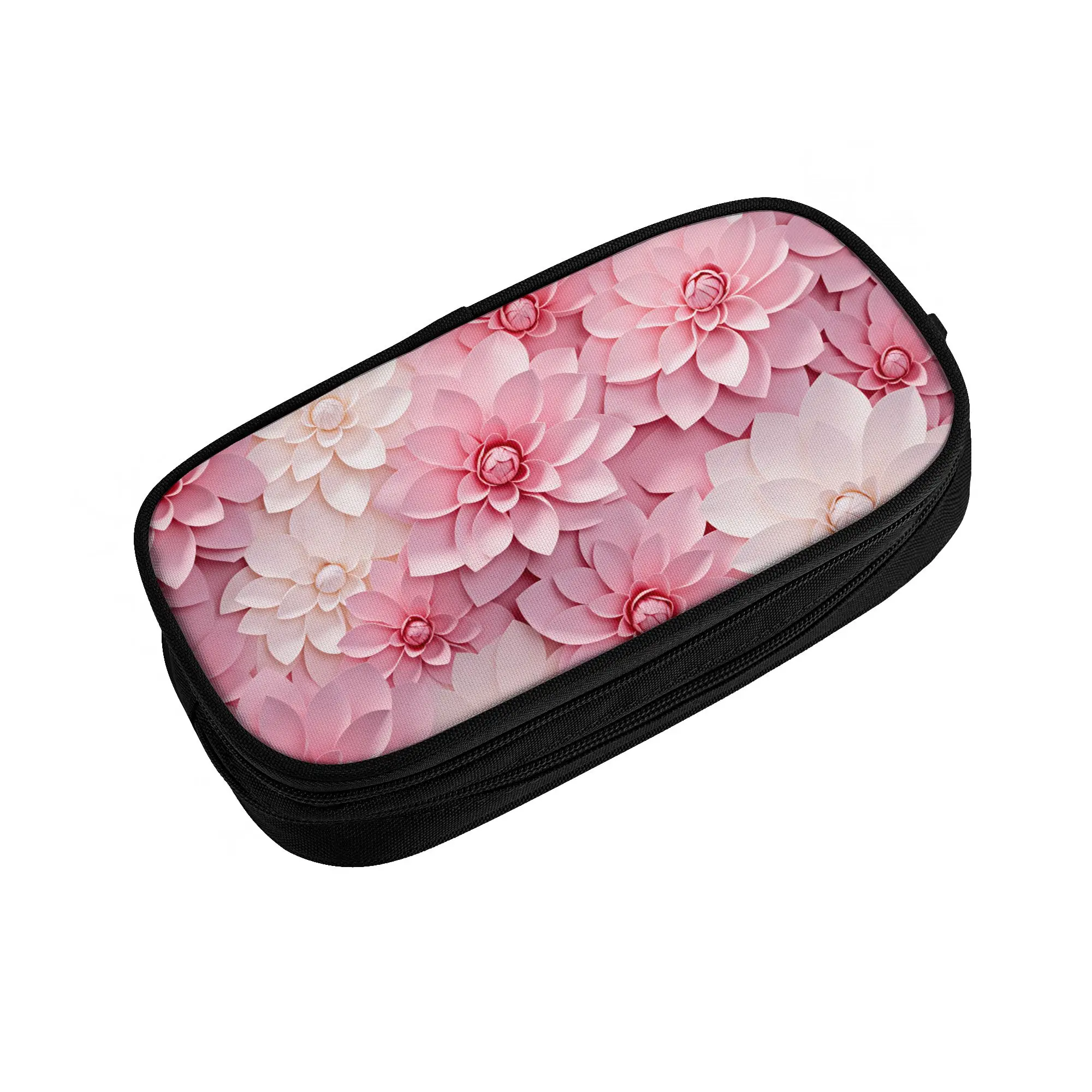 Kawaii Fashion Trend 3D Flowers Pencil Case for Boys Girls Large Capacity Luxury High 3D Floral Pencil Bag School Accessories