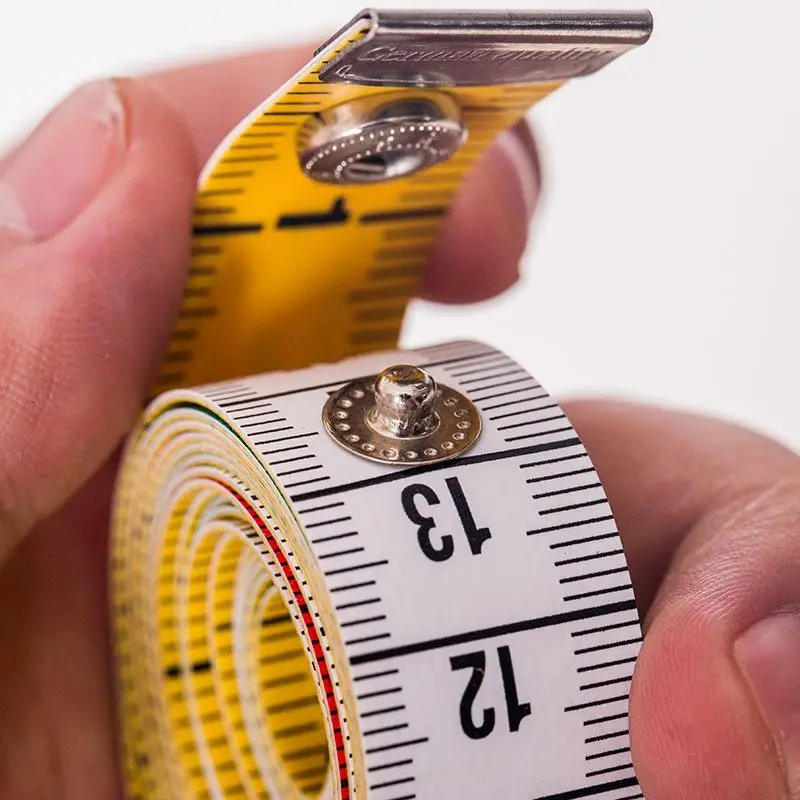 1Pc 1.5mx1.8cm Soft Roll DIY Measure Tools Tailor Measuring Tape Waist Chest Hip Double Sided Ruler CM Inch for Sewing Clothing