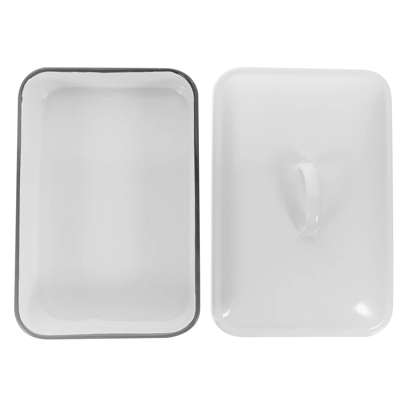 

Heavy Duty Enamel Baking Pan Non-Stick Heat Resistant Roasting Tray For Oven Pancake Dessert Kitchen Cookware