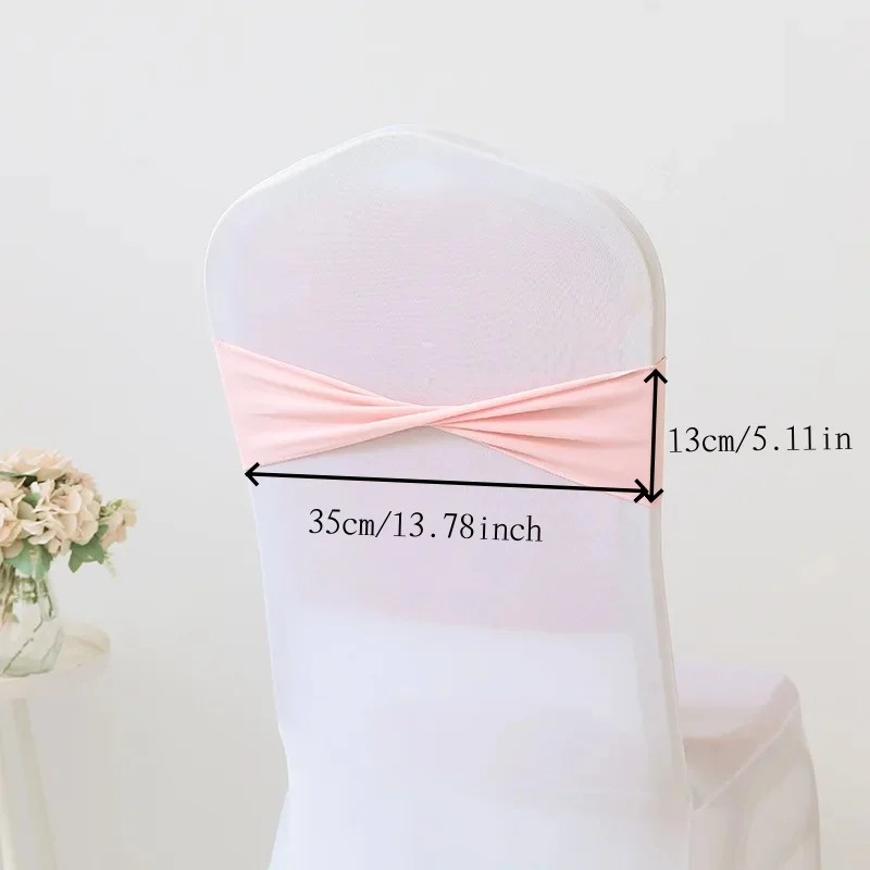 10 Pieces of Elastic Chair Knot Wedding Decoration Buckle Waist Hotel Home Chairs Elegant Modern Ribbon Decoration