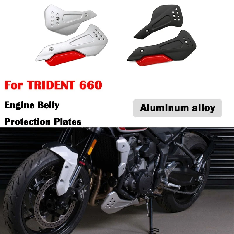 

Motorcycle Aluminum Engine Guards Accessories Engine Belly Protection Plates Kit For Trident 660 Trident660 2021