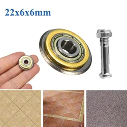 Rueda de corte de carburo de tungsteno, 22x6x6mm, cuchilla de corte de vidrio y cerámica, piezas de repuesto, accesorios de herramientas eléctricas
