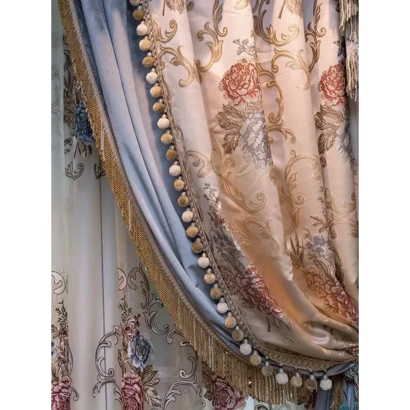 

High-grade Europea Curtains for Living Dining Room Bedroom Luxury French Villa Luxury Senior American Blackout Bedroom Customize