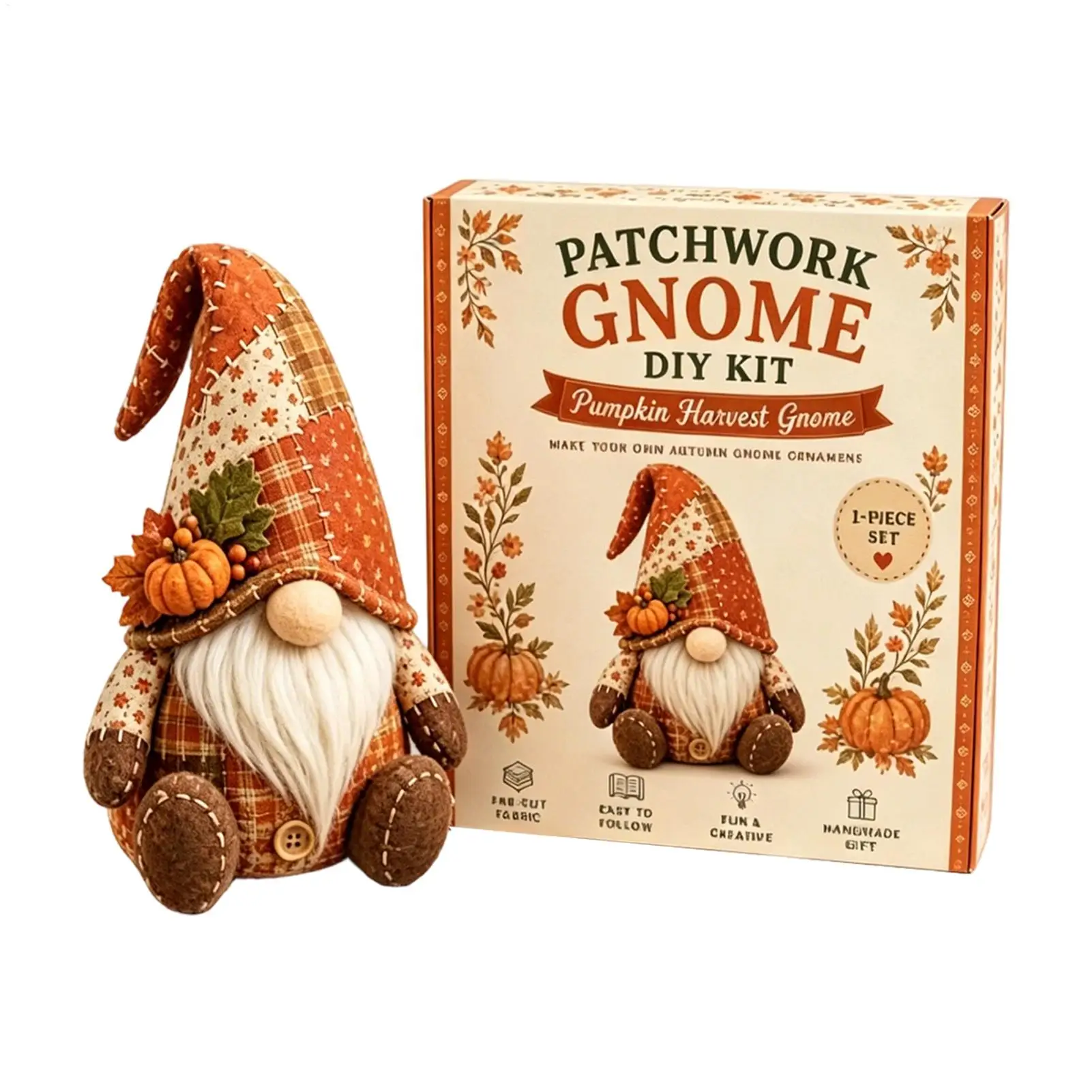 DIY Gnome Kit Complete Handmade Craft Supplies Create Your Own Beginner Gnome for Adults Women Kids Family Handcraft Lovers