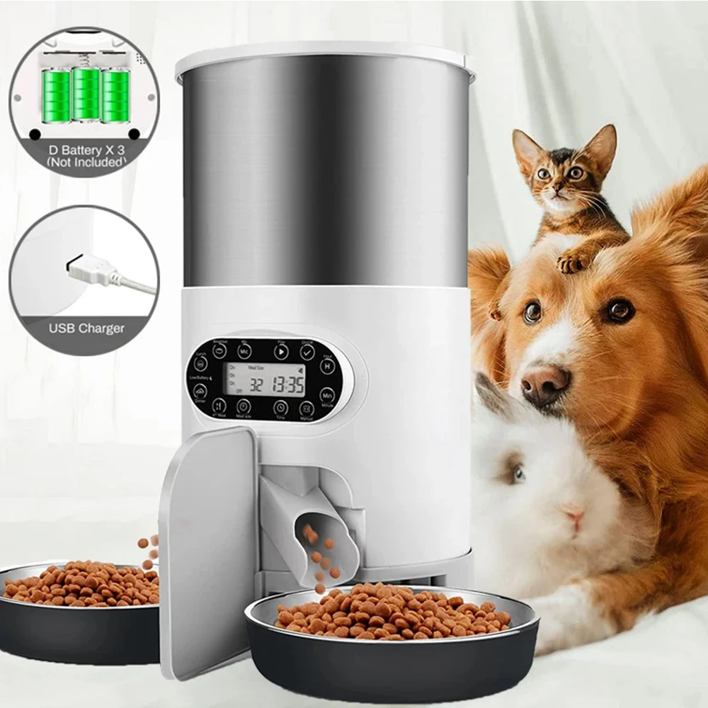 

Smart Pet Feeder Automatic Cat Food Dispenser Cat Dog Bowl Automatic Cat Feeder Dog Slow Food Machine With Timed Quantitative