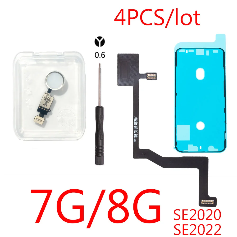 1set For iPhone 7 8 Plus Waterproof+ Universal Home Button + Home Touch ID Return Fingerprint Button Motherboard Connector Flex