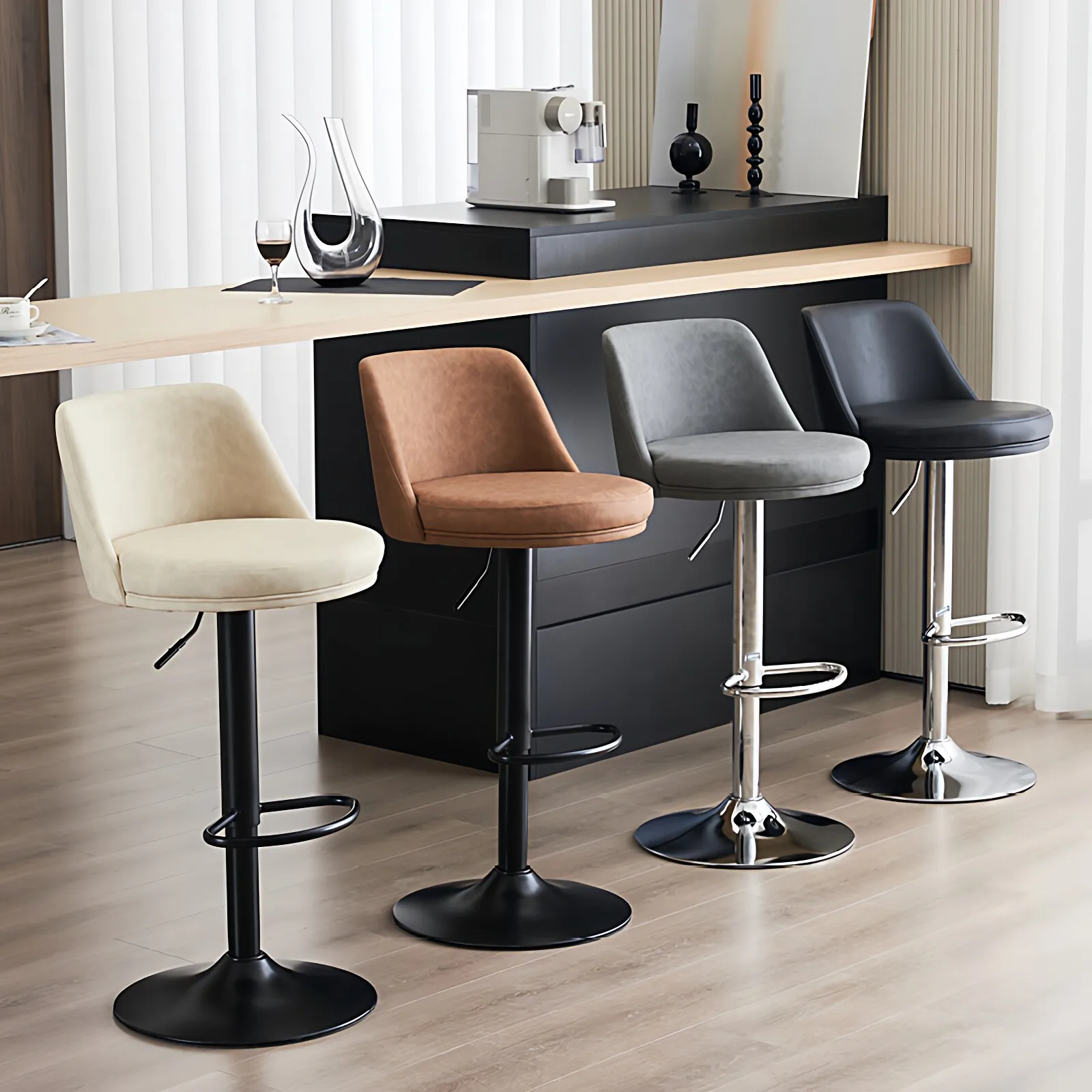 Luxury Interior Bar Chair With Backrest Relaxing Minimalist Dining Room Bar Chair Nordic Bancos Para Barra Hotel Furniture