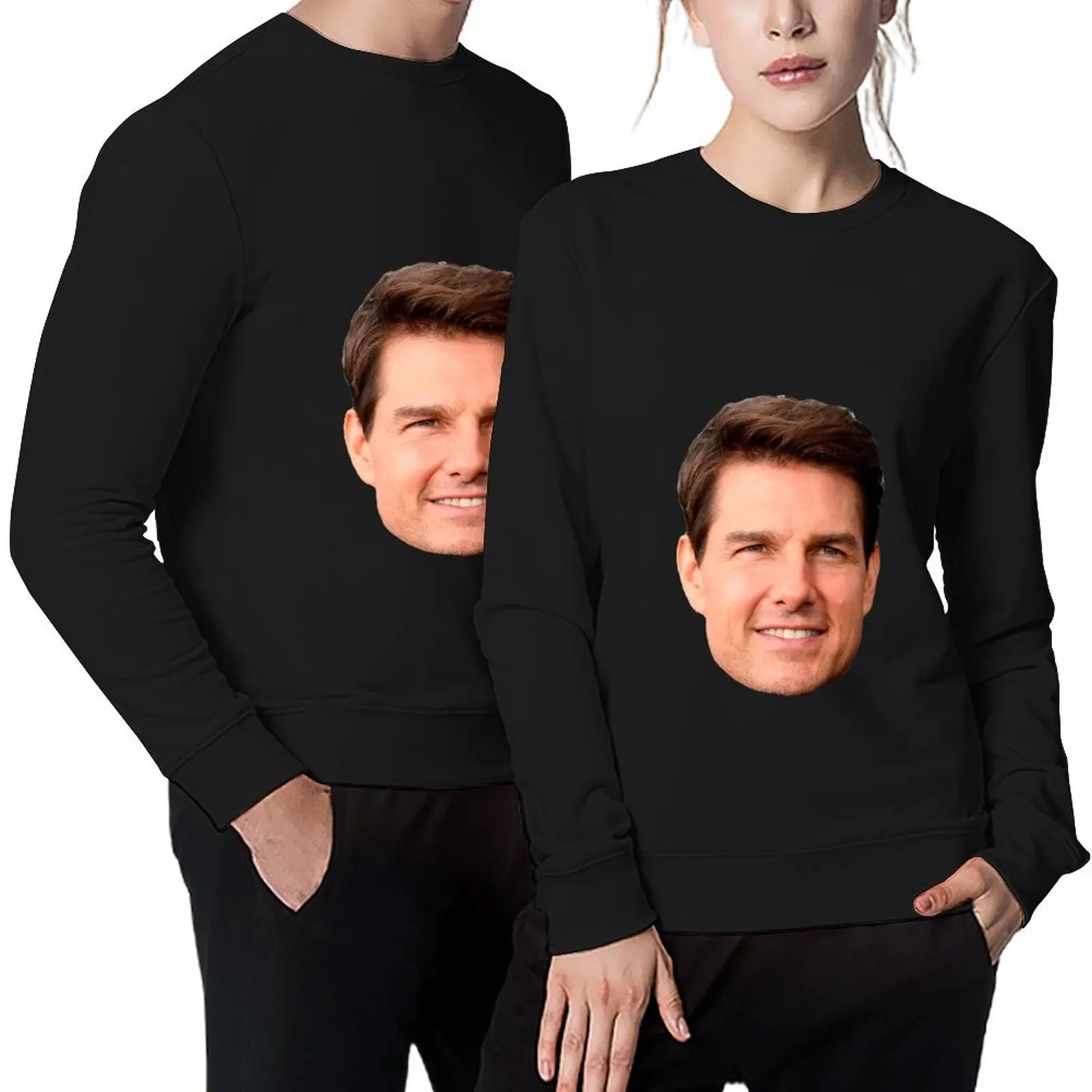 

Tom Cruise Face Cutout Pullover men clothing korean clothes men's sweat-shirt set blouse new sweatshirts
