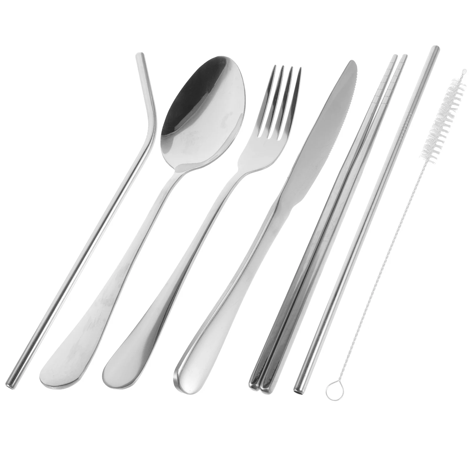 

Metal Chopsticks Tableware Box 410 Stainless Steel Portable Camping Travel Silverware Case Reusable Forks Spoons